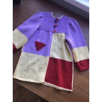 Платье вязаное на девочку 2-3 года Ручная работа