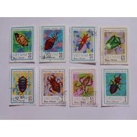 Марки жуки, насекомые Вьетнам- 8шт