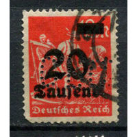 Рейх (Веймарская республика) - 1923 - Надпечатка нового номинала 20 Tsd на 12 M - [Mi.280] - 1 марка. Гашеная.  (Лот 63BG)