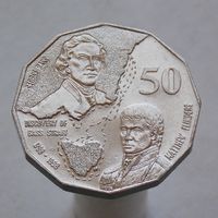 Австралия 50 центов 1998 200 лет путешествию Джорджа Басса и Мэтью Флиндерса