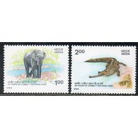 50 лет Национальномк парку Корбетта Индия  1986 год чистая серия из  2-х марок