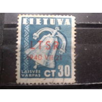 Литва, 1940. Стандарт, надпечатка