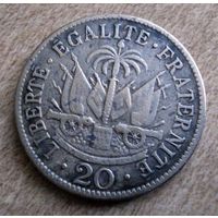 Гаити. 20 сантимов 1907 г.