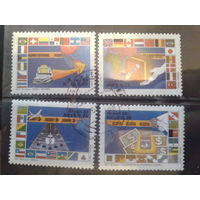 Бразилия 1989 20 лет почтовой реформе, флаги Полная серия Михель-2,0 евро гаш