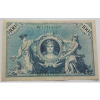 Германия 100 марок 1908 Зеленая печать тип 1883 г