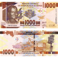 Гвинея 1000 франков  2017 год  UNC