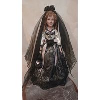 Кукла интерьерная фарфоровая, Франция 1980е