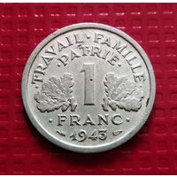 Франция 1 франк 1943 г. #41302