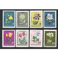 Цветы Болгария 1963 год серия из 8 марок
