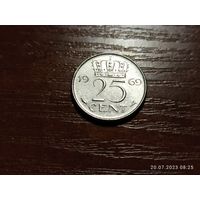 Нидерланды 25 центов 1969