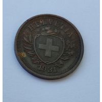 Швейцария 1 раппен, 1931 7-5-10
