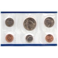 Годовой набор монет США 1993 г. двор P (1; 5; 10; 25; 50 центов + жетон) _UNC