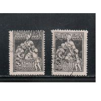 Румыния-1921-1928(Мих.10,11)   гаш. ,  Налоговые марки , без ВЗ  и с ВЗ