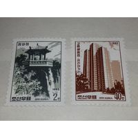 Корея КНДР 1985 Архитектура. Полная серия 2 чистые марки