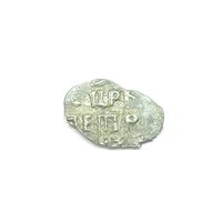 Монета чешуйка 1 копейка Царская Россия Петра I, 1696-1717, серебро