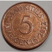 Маврикий 5 центов, 2012 (7-5-11)