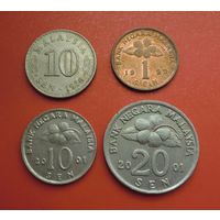 Лот из 4-х монет Малайзии