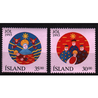 1993 Исландия Христианство Рождество и Новый год Mi-795-96.2х-марки**\\БА