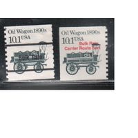 США-1985, (Мих.1747 I+II) , гаш., Стандарт, Транспорт, Перевозка нефти,  2 типа