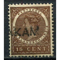 Нидерландская Индия - 1902/1906 - Королева Вильгельмина 15С - [Mi.48] - 1 марка. Гашеная.  (Лот 70EW)-T25P3