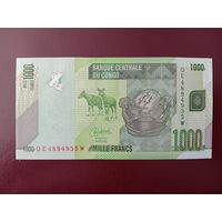 Конго 1000 франков 2022 UNC