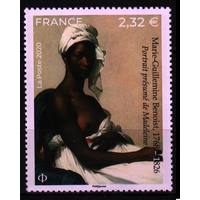 2020 Франция Искусство Живопись Мари-Гийемин Бенуа портрет негритянки 1х-марка**