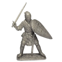 Оловянная фигурка статуэтка Русский воин-дружинник, 13 век