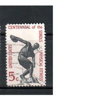 США-1965, (Мих.877) , гаш. , Спорт, Дискобол (одиночка)