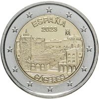 Испания 2 евро 2023 Испания 2023 Касерес - наследие ЮНЕСКО