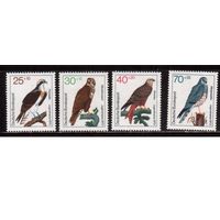 Германия(ФРГ)-1973,(Мих.754-757), ** , Фауна, Птицы, Орлы