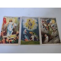 3 польские открытки  религиозного содержания .1930-е годы