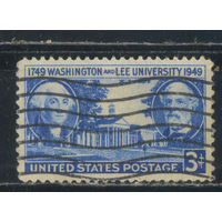 США 1949 200 летие Университета Вашингтона и Ли Д.Вашингтон Корпус университета Р.Ли #595