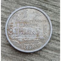 Werty71 Французская Океания 5 франков 1952