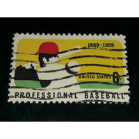 США 1969 Спорт. 100-летие профессионального бейсбола в Америке