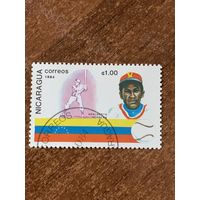 Никарагуа 1984. Бейсбол. Adalberto Herrera. Марка из серии