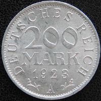YS: Германия, Веймарская республика, 200 марок 1923A, KM# 35