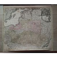 ВКЛ  Карта Польша И ВКЛ, 1740. МАТТЕУС ЗЮТТЕР