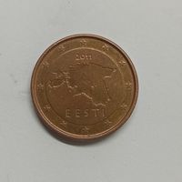 Эстония 1 евроцент, 2011 год