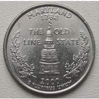 США 25 центов (квотер) 2000 Р Maryland