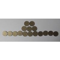 Монеты СССР 20 копеек (погодовка), годы не повторяются