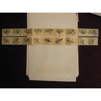Спичечные этикетки:Певчие птицы.Барнаул-56(желтая бумага)