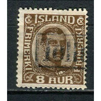 Исландия - 1920 - Кристиан X 8A - [Mi.88] - 1 марка. Гашеная.  (Лот 36Df)