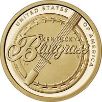 США 1 доллар 2022 Музыкальное направление Блюграсс Кентукки - серия Американские Инновации  Двор D UNC