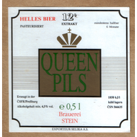 Этикетка пива Queen Pils Чехия Ф558