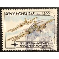 Гондурас. 1983 год. 50 лет ВВС Гондураса - Цесна Dragonfly, A 37-B. Mi:HN 996. Гашеная