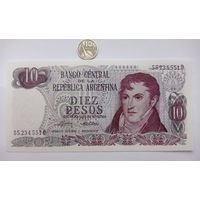 Werty71 Аргентина 10 Песо 1976 - 1983 UNC банкнота