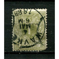 Бельгия - 1884 - Цифры 1С - (есть тонкое место) - [Mi.39] - 1 марка. Гашеная.  (Лот 25BU)