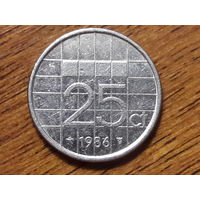 Нидерланды (Голландия) 25 центов 1986