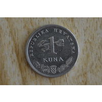 Хорватия 1 куна 1999(5 лет национальной валюте)