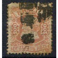 Бразилия - 1882/83г. - император Педро II, 200 R - 1 марка - гашёная. Без МЦ!